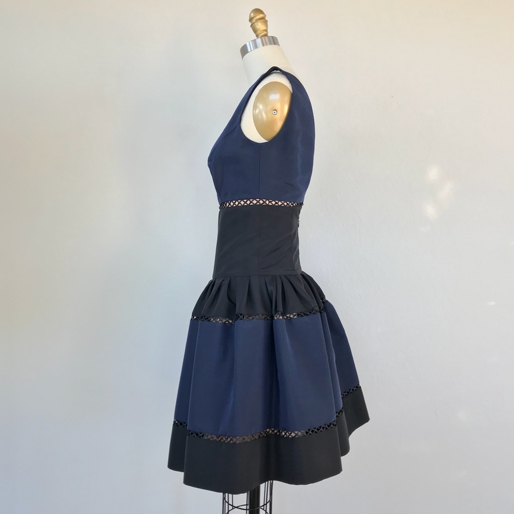 CAROLINA HERRERA colorblock Faille party dress - Picture 7 of 7